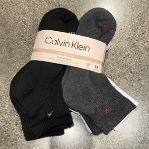 Calvin Klein Black and Gray Casual Socks